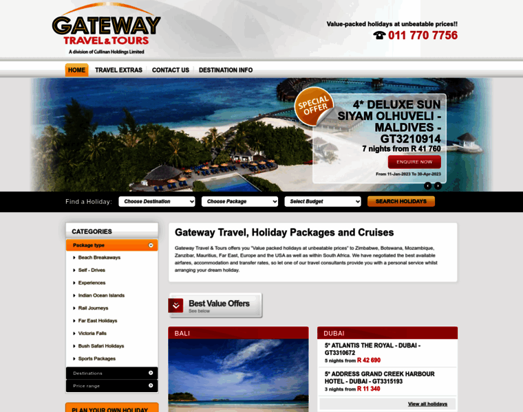Gatewaytours.co.za thumbnail