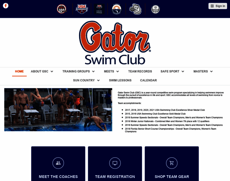 Gatorswimclub.com thumbnail