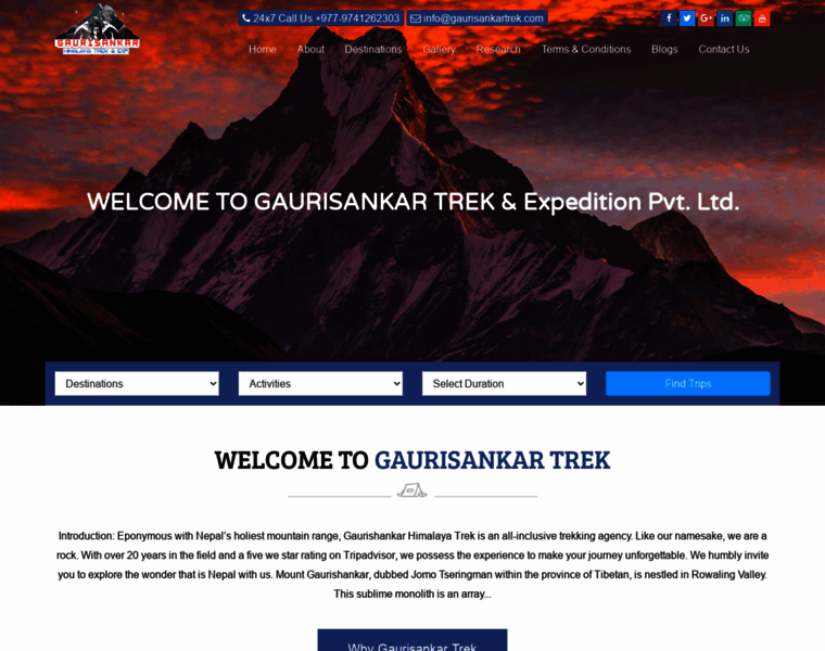 Gaurisankartrek.com thumbnail