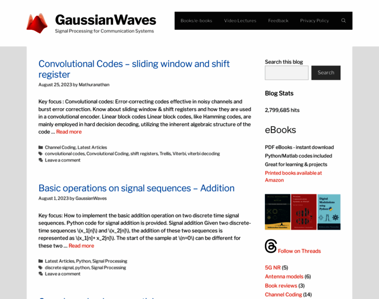 Gaussianwaves.com thumbnail