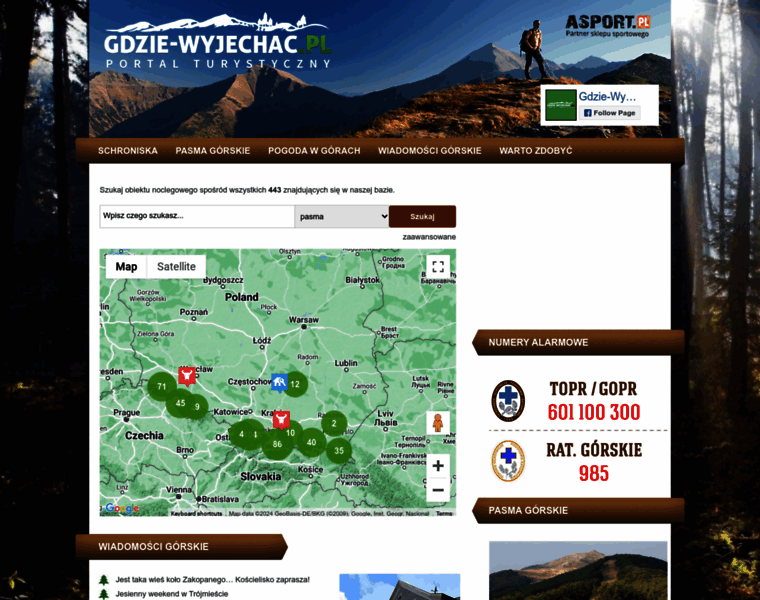 gdzie-wyjechac.pl at WI. Schroniska górskie, turystyczne, pttk | Portal ...