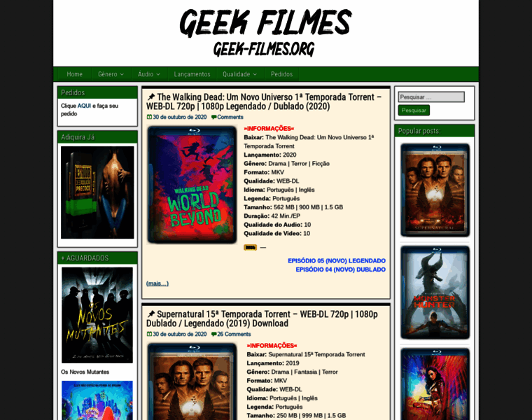 Geek-filmes.com thumbnail