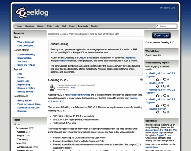 Geeklog.net thumbnail