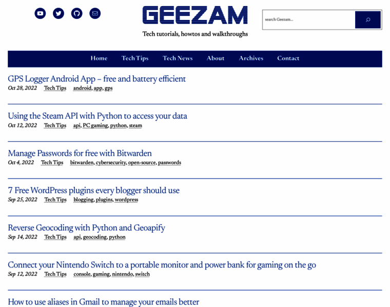 Geezam.com thumbnail