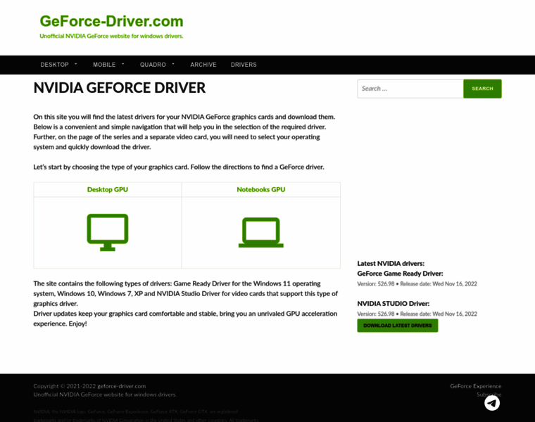 Geforce-driver.com thumbnail