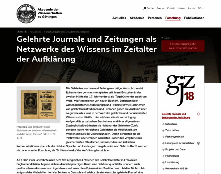 Gelehrte-journale.de thumbnail