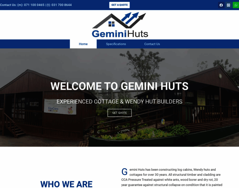 Geminihuts.co.za thumbnail Geminihuts.co.za thumbnail