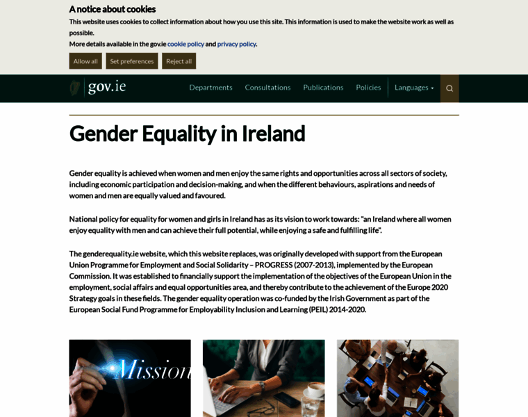 Genderequality.ie thumbnail
