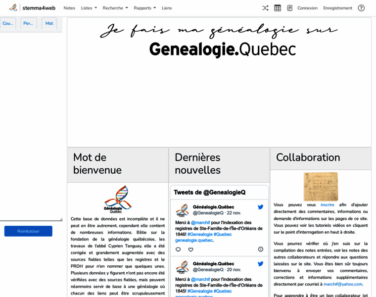Genealogiequebec.info thumbnail
