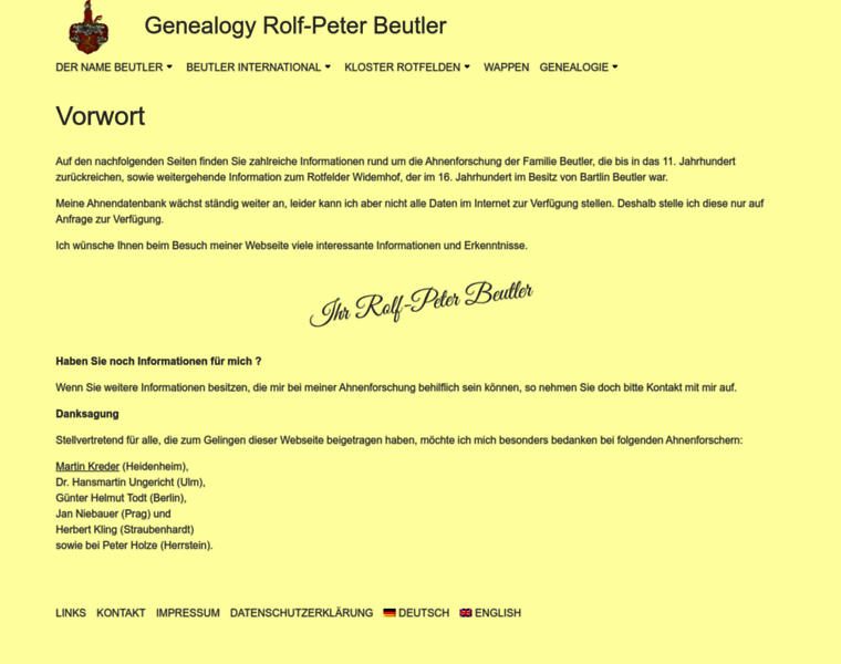 Genealogy-beutler.de thumbnail