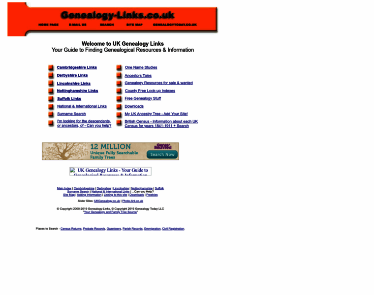 Genealogy-links.co.uk thumbnail
