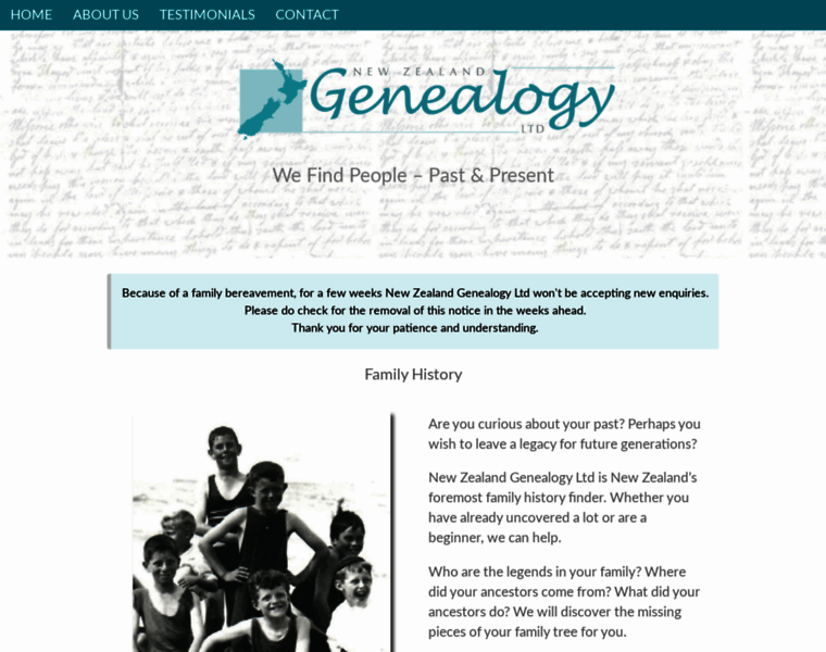 Genealogy.co.nz thumbnail