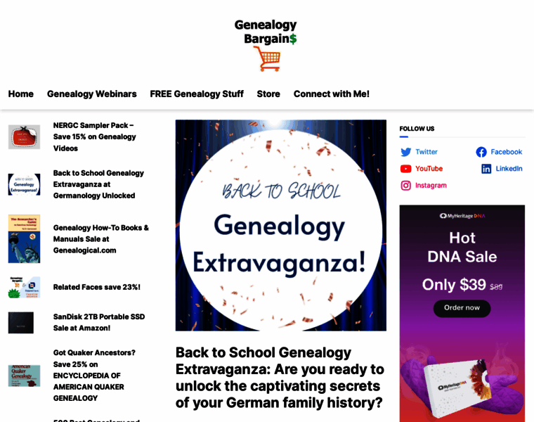 Genealogybargains.com thumbnail