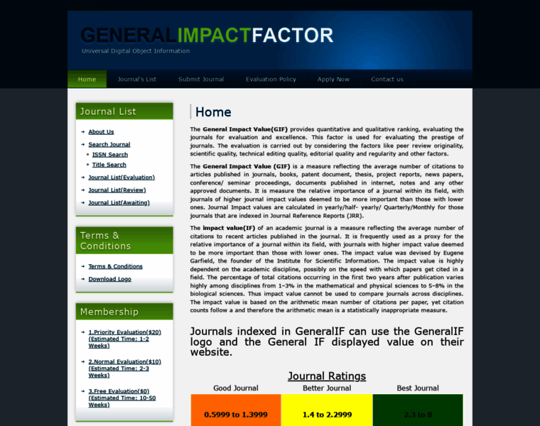 Generalimpactfactor.com thumbnail