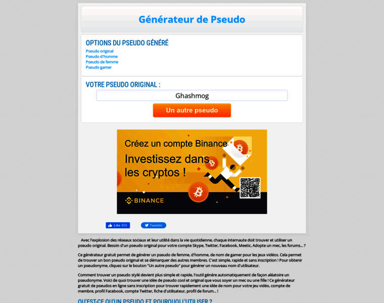 Generateur-pseudo.com thumbnail