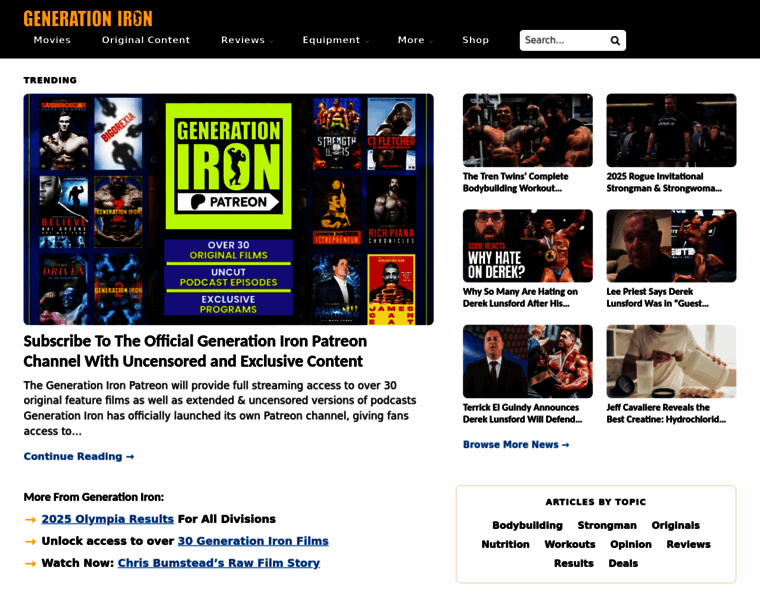 Generationiron.com thumbnail