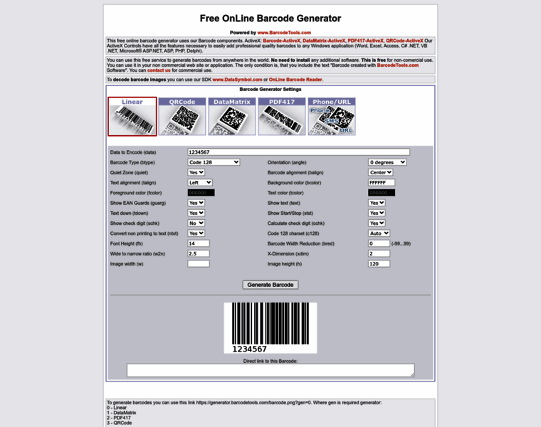 Generator.barcodetools.com thumbnail