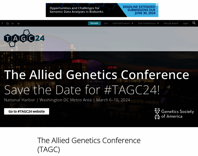 Genetics2016.org thumbnail