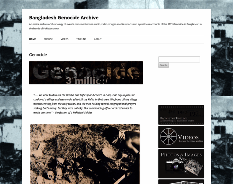 Genocidebangladesh.org thumbnail