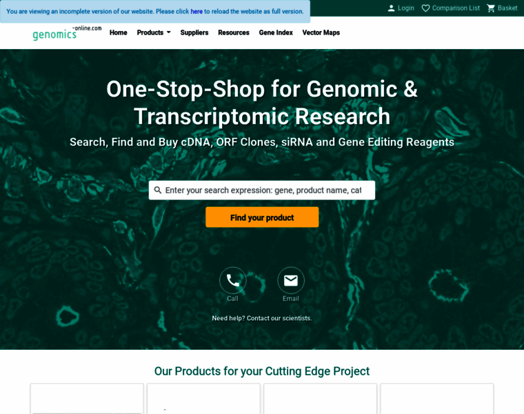 Genomics-online.com thumbnail