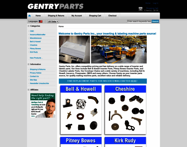 Gentryparts.com thumbnail