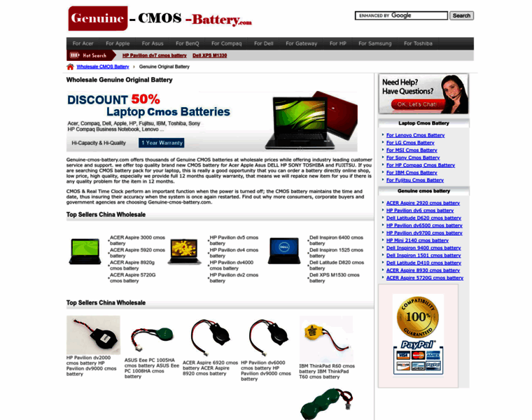 Genuine-cmos-battery.com thumbnail