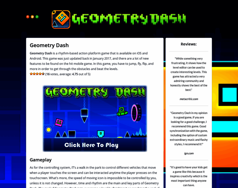 Geometrydashworld.org thumbnail
