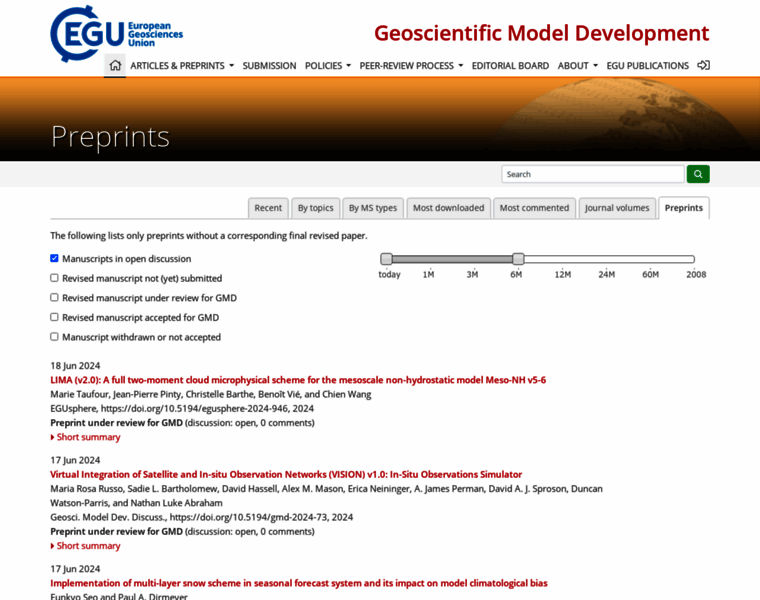 Geosci-model-dev-discuss.net thumbnail