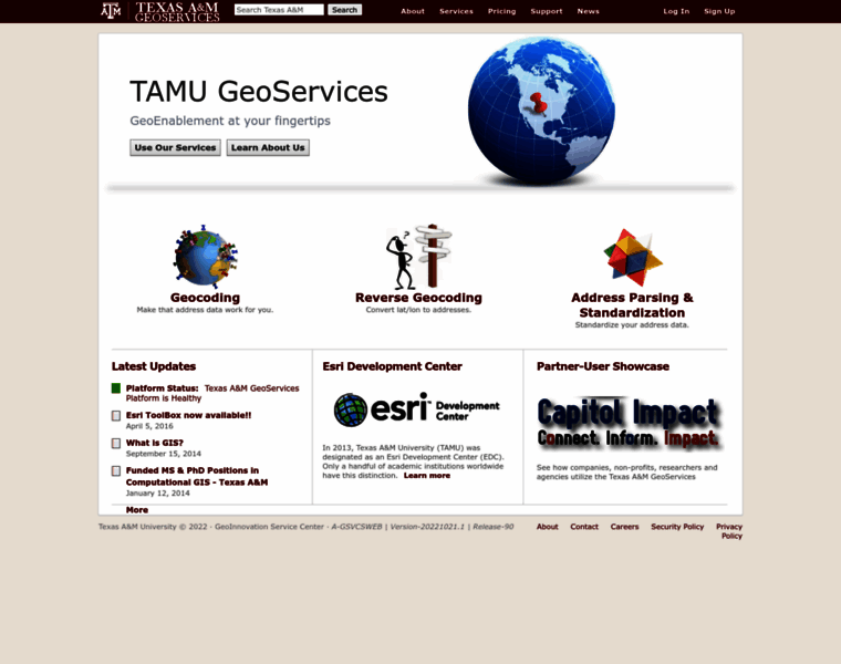 Geoservices.tamu.edu thumbnail