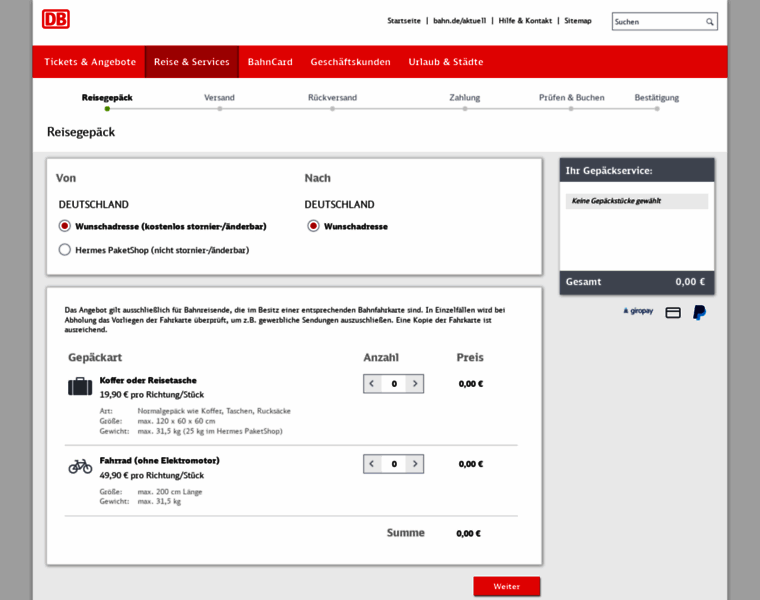 Gepaeckservice-bahn.de thumbnail
