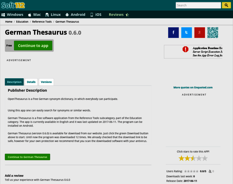 German-thesaurus.soft112.com thumbnail