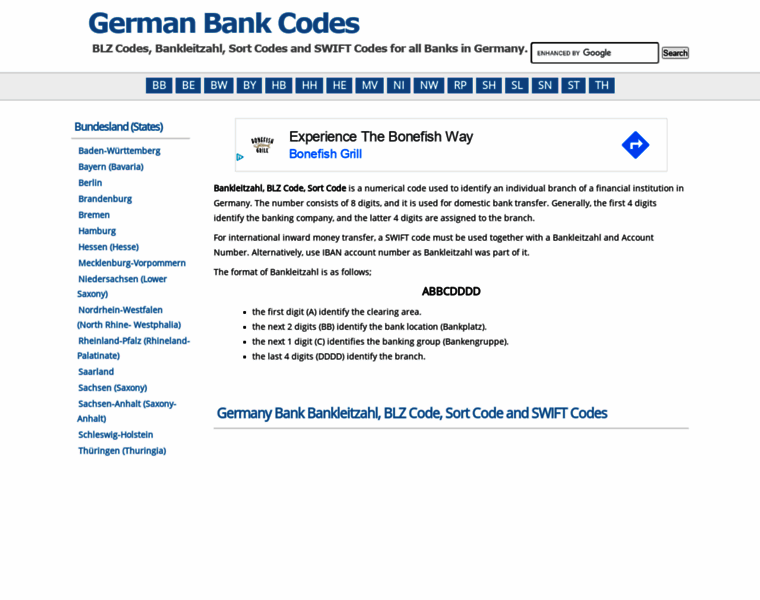 Germanbankcodes.com thumbnail