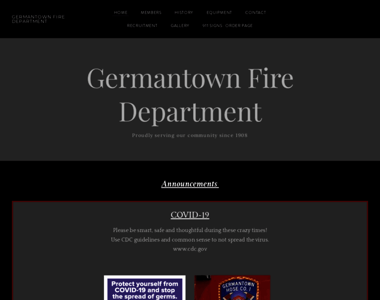 Germantownfiredepartment.com thumbnail