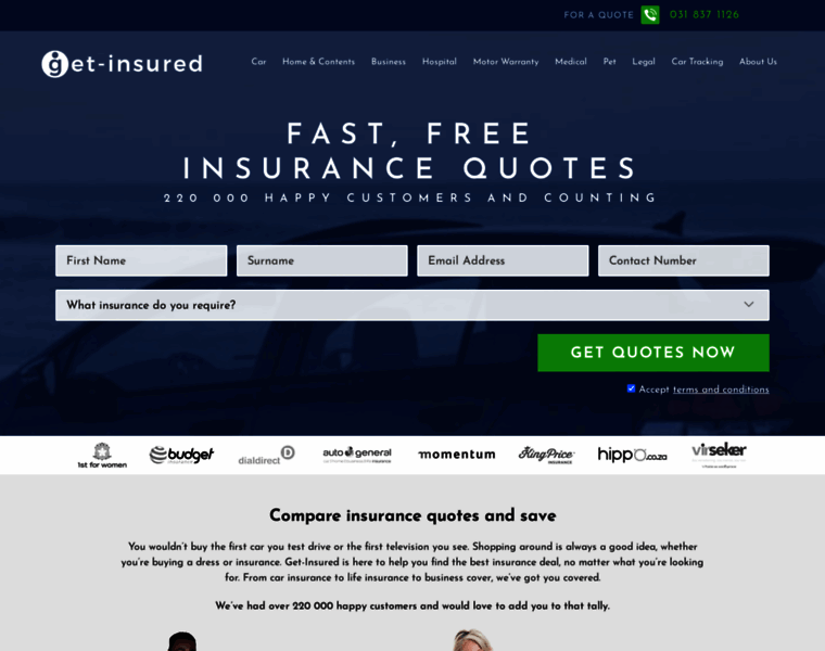 Get-insured.co.za thumbnail