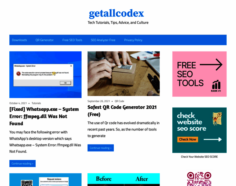 Getallcodex.com thumbnail