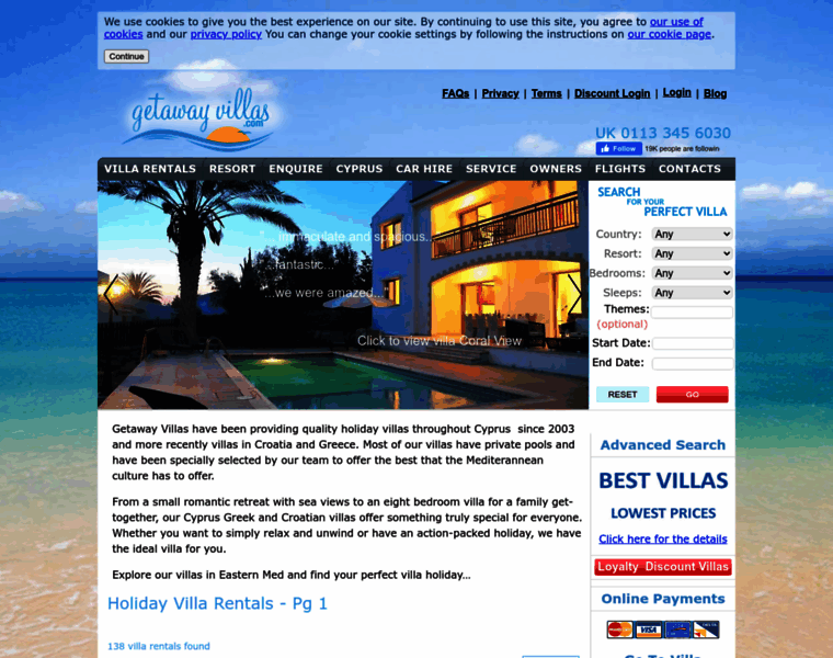 Getawayvillas.com thumbnail