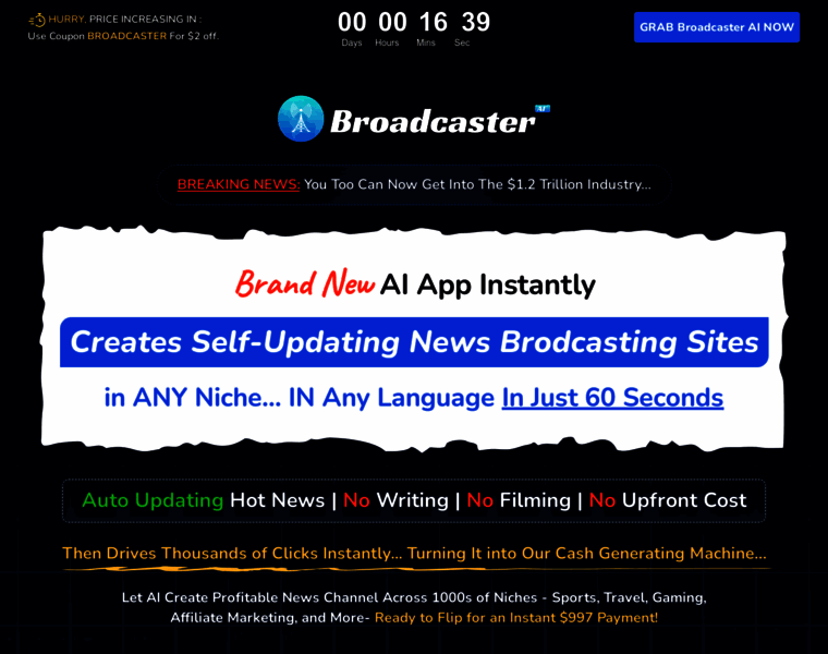 Getbroadcasterai.com thumbnail