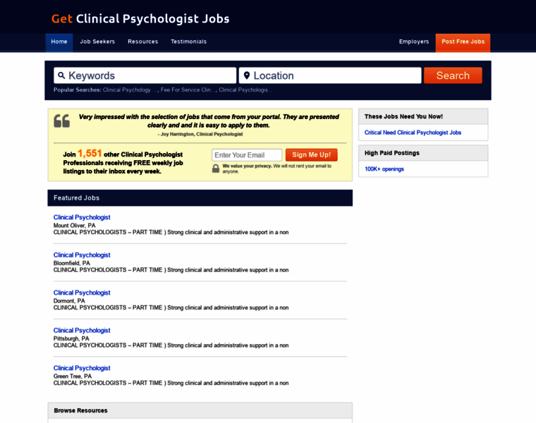 Getclinicalpsychologistjobs.com thumbnail