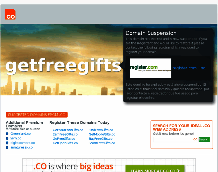 Getfreegifts.co thumbnail