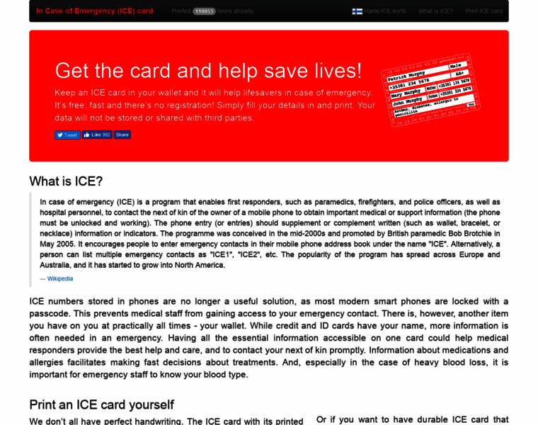 Geticecard.com thumbnail