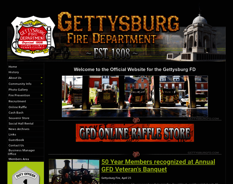 Gettysburgfd.com thumbnail