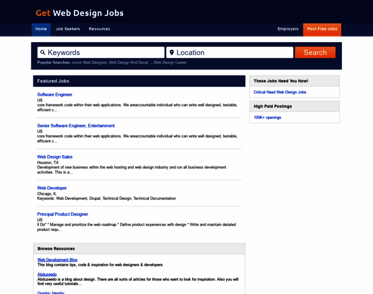 Getwebdesignjobs.net thumbnail