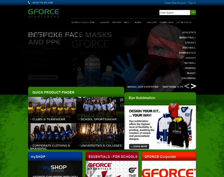 Gforcesportswear.co.uk thumbnail