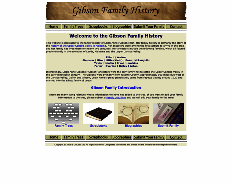 Gibsonfamilyhistory.com thumbnail