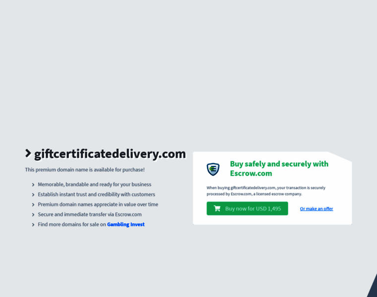 Giftcertificatedelivery.com thumbnail