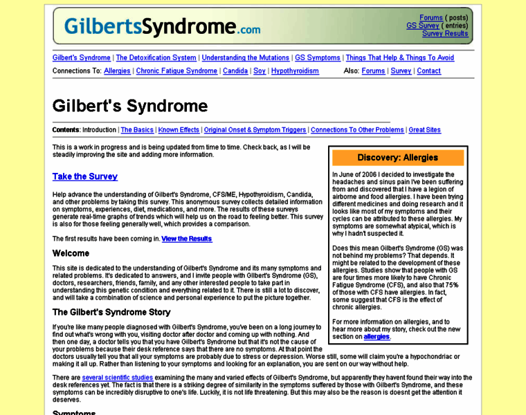 Gilbertssyndrome.com thumbnail