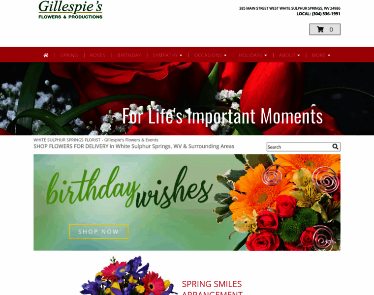 Gillespiesflowers.net thumbnail