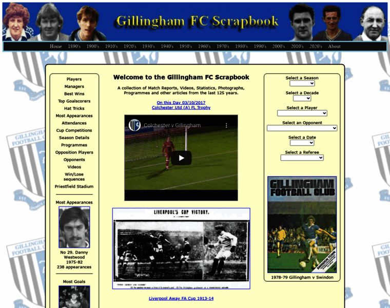 Gillinghamfcscrapbook.co.uk thumbnail