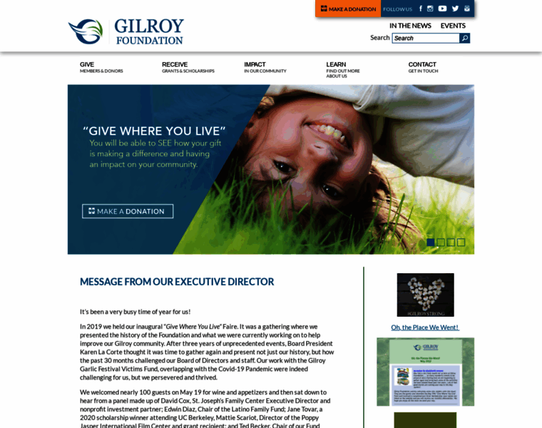 Gilroyfoundation.org thumbnail