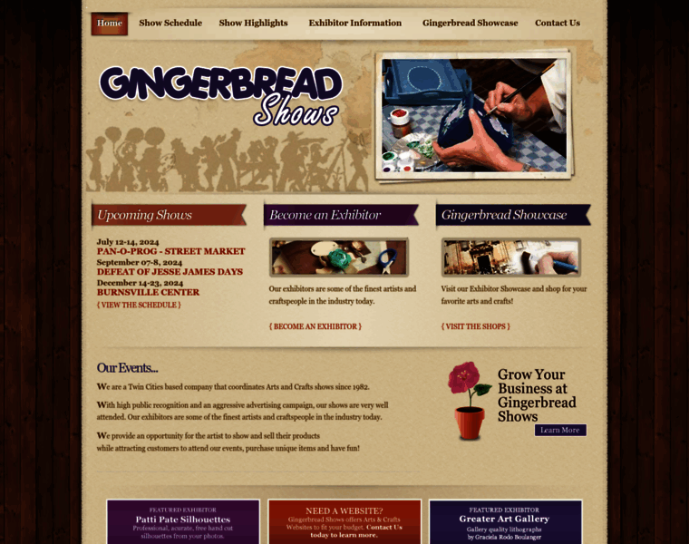 Gingerbreadshows.com thumbnail